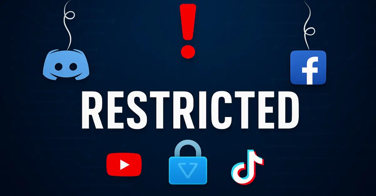 Restricted content pop-up