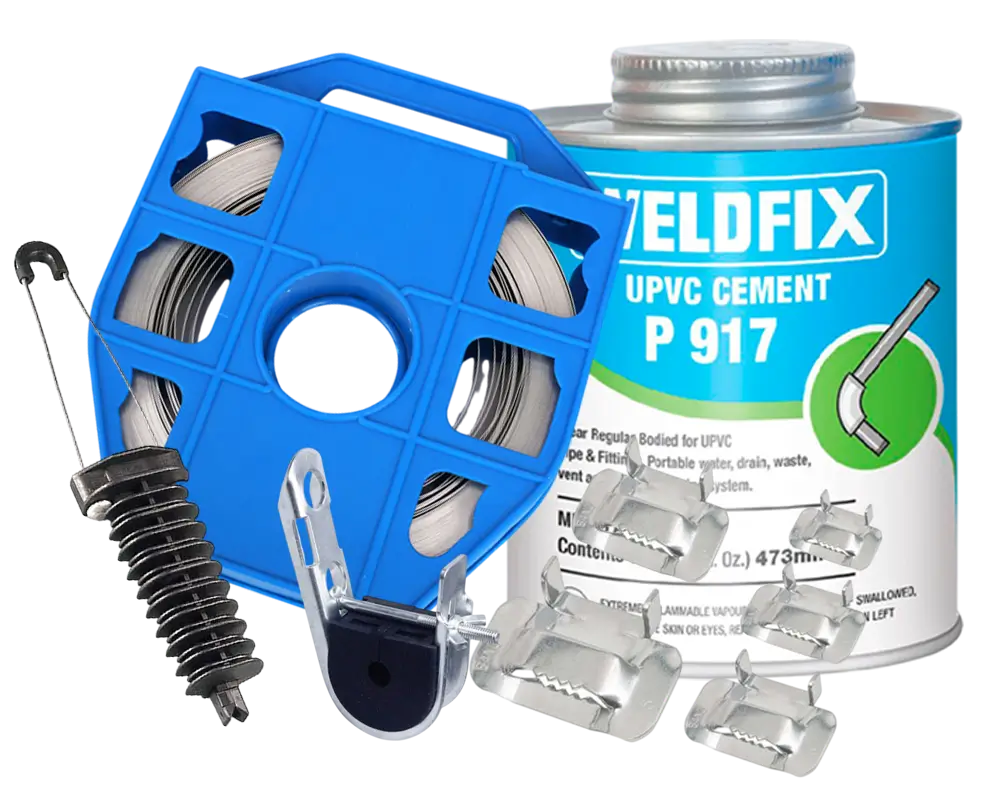 Zaincom Solutions Fiber Optics: installation and mounting hardware