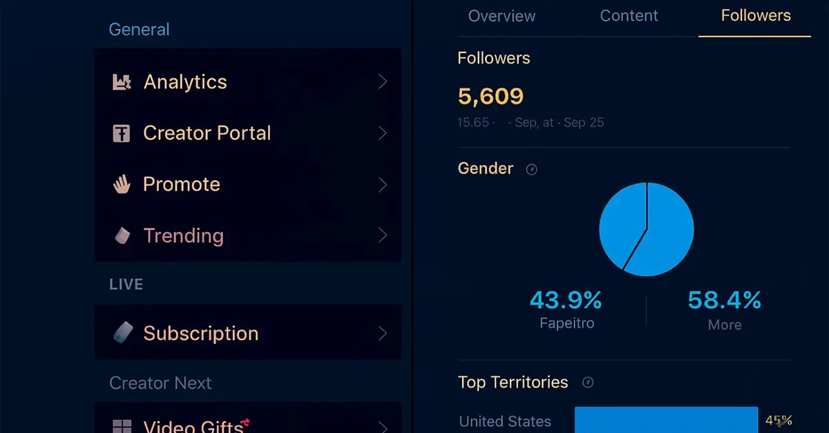 Features of a business TikTok account used to measure business growth and engagement